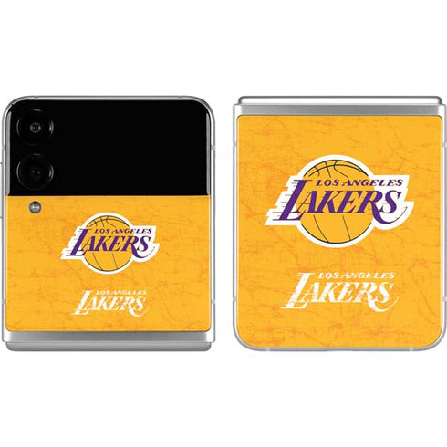 NBA Los Angeles Lakers Distressed Galaxy Z Flip4 5G Skin